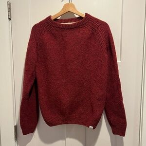 Norse Projects Binir Shetland Wool Sweater Red Small S